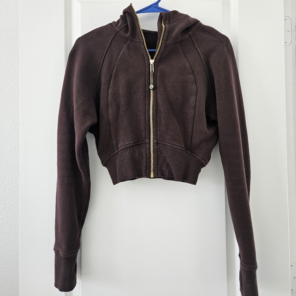 Lululemon Brown Jacket with Gold Zipper